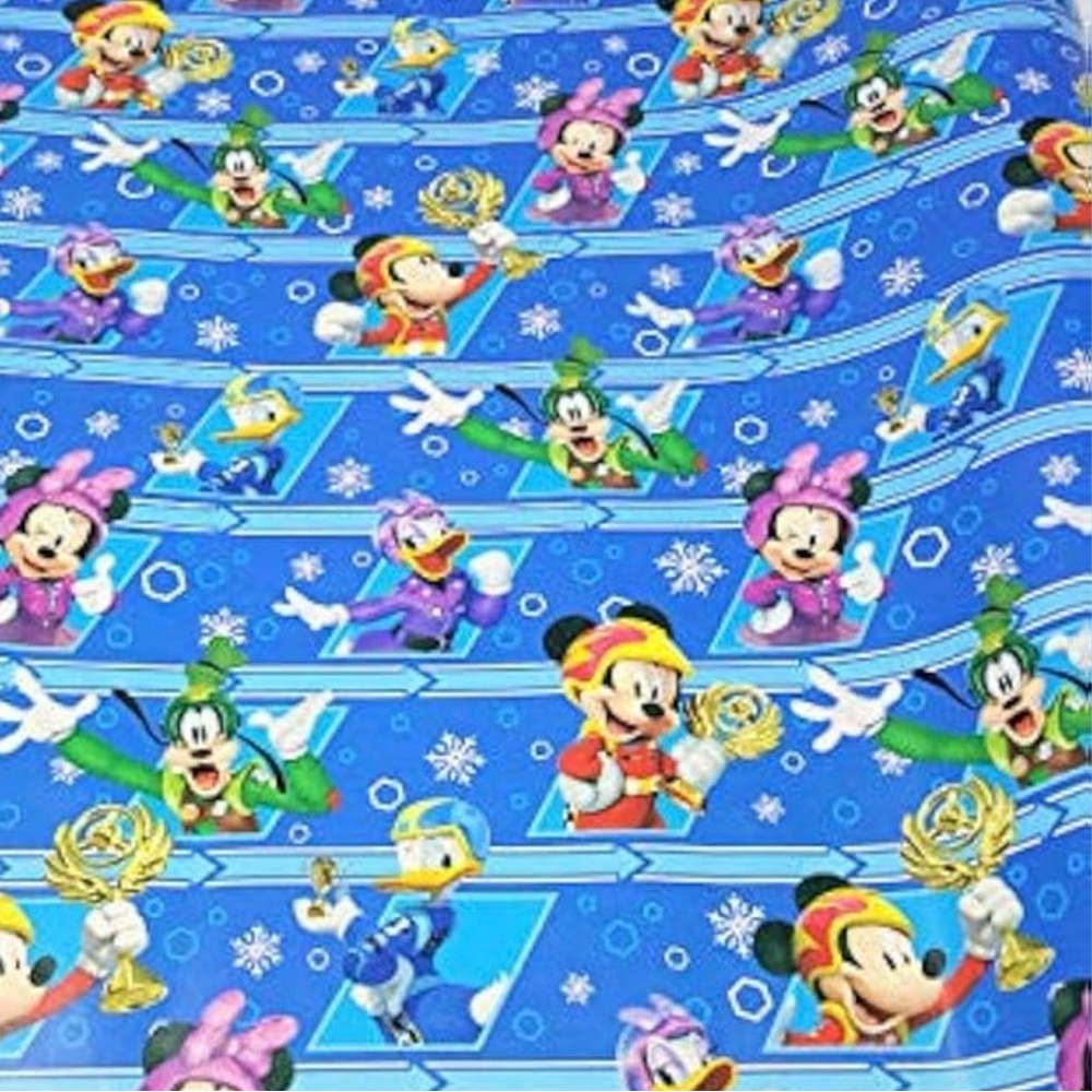 New Vintage Disney Winter Games Wrapping Paper